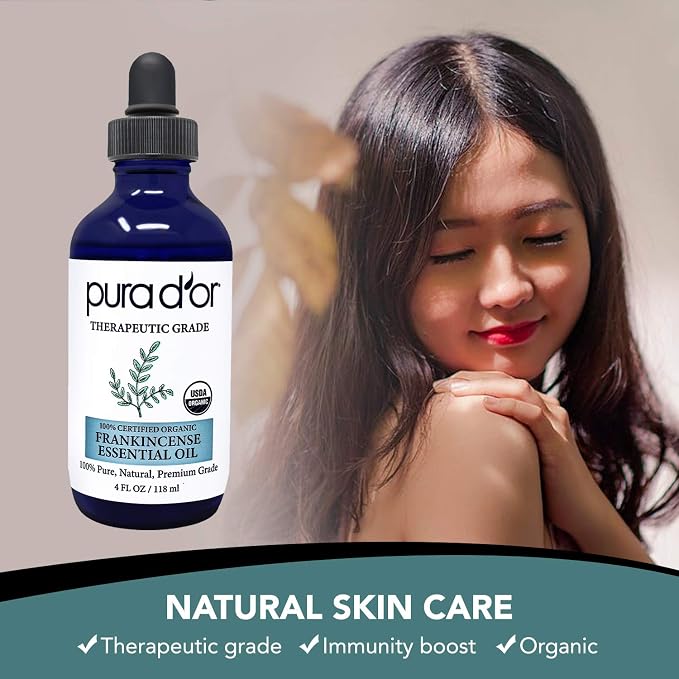 PURA D'OR ORGANIC Frankincense Essential Oil 100% Pure & Natural Therapeutic - Image 5
