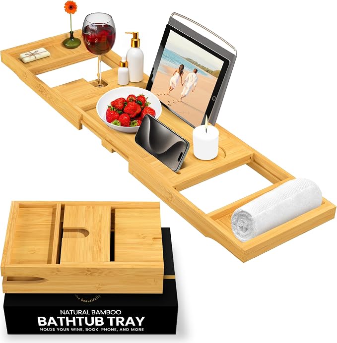 Wooden Bathtub Tray - Image 9