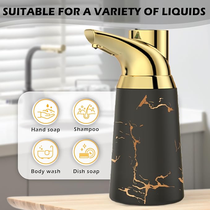 Adjustable Automatic Soap Dispenser Touchless, Ceramic Material，4 Adjustable - Image 5