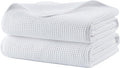 POLYTE 380 GSM Microfiber Oversize Quick Dry Lint Free Waffle Bath Towel by Polyte
