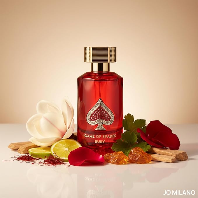 Jo Milano Game of Spades Ruby Parfum Spray | 3.4 oz | Fruity, Saffron Scent | - Image 3