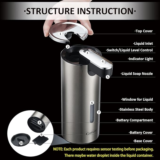 Automatic Soap Dispenser, Automatic Soap Dispenser Touchless, Kitchen & Bathroom - Image 5