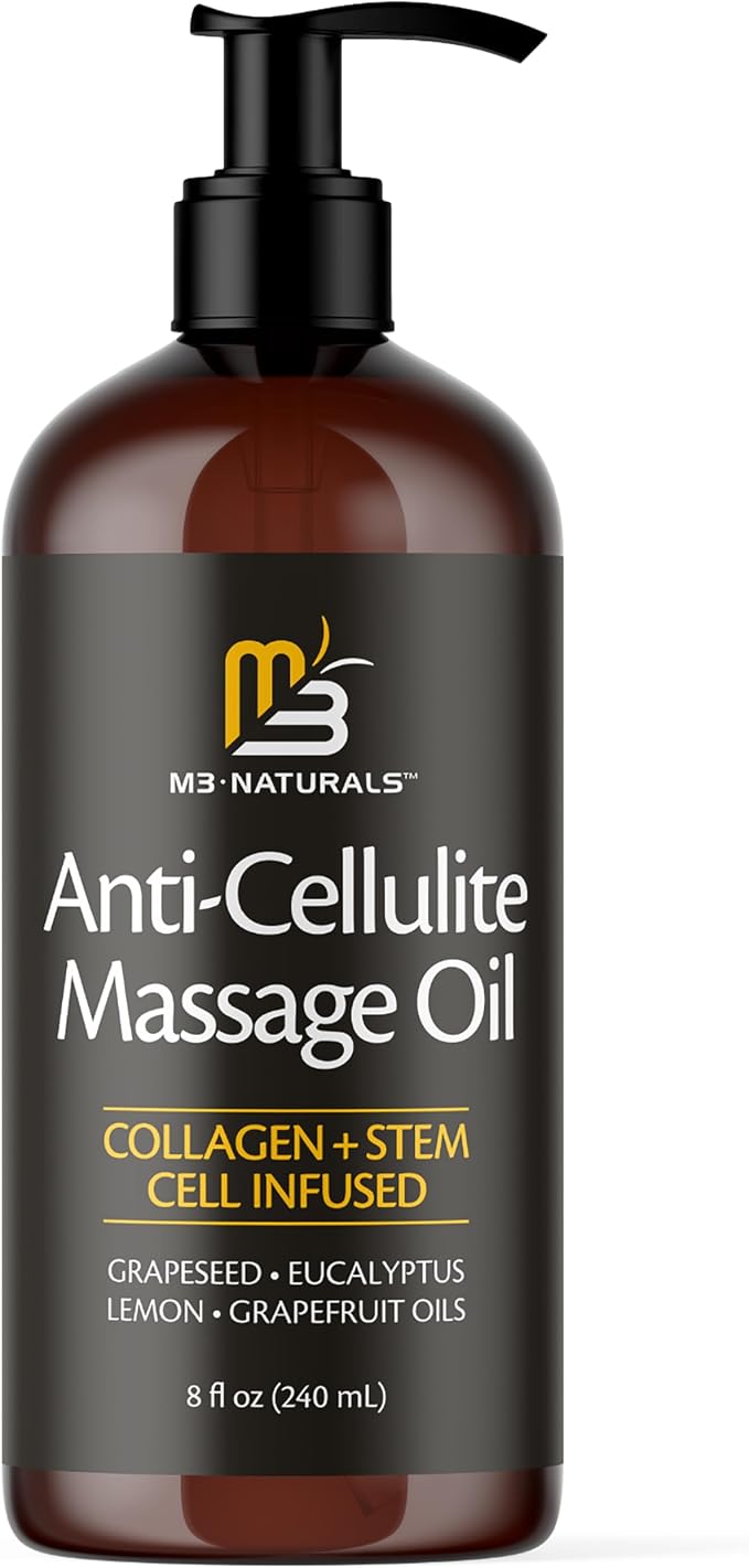 Anti Cellulite Massage Oil and Silicone Body Brush – Collagen and Stem Cell - Image 2