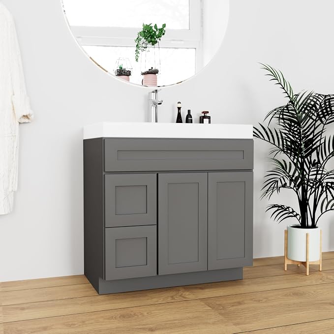 KitchenMan Bathroom Vanity 36 Inch Unassembled Bathroom Sink Cabinet - Image 6