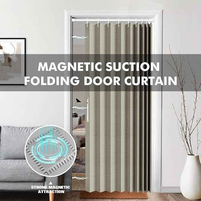 100% Blackout Fabric Folding Door Curtain - Image 5