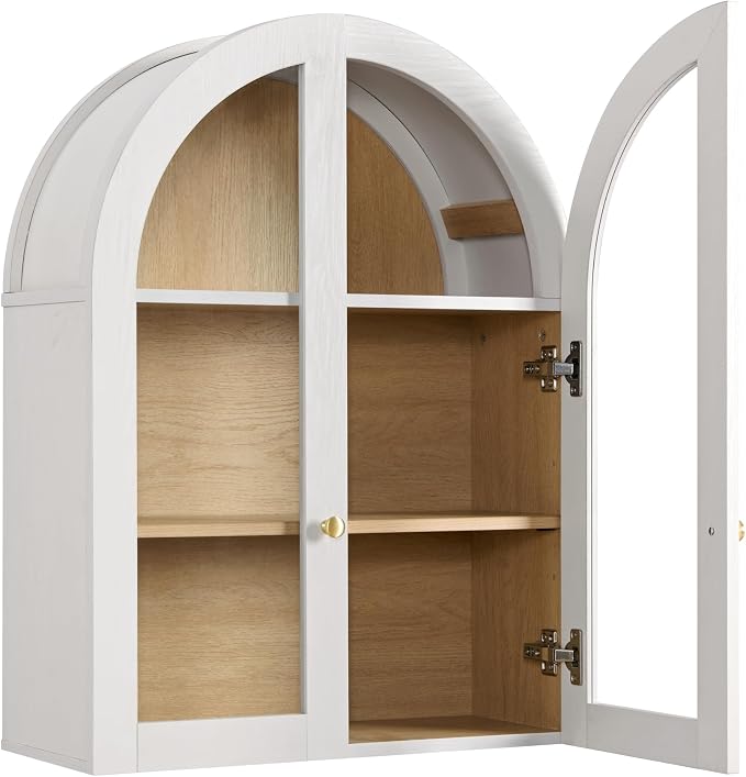 Bathroom Arched Wall Cabinet, 23.5'' Wide Medicine Cabinet, Bathroom Cabinet - Image 9