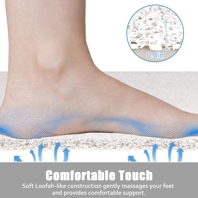 Square Shower Mat Non Slip: 27x27 Inch Extra Large Shower Floor Mat - Image 4