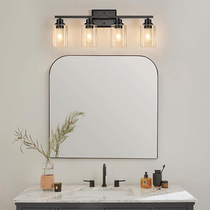 Unicozin Modern Bathroom Light Fixtures, 4 Light Vanity Lights Over Mirror - Image 9