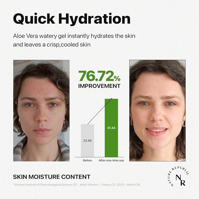 Nature Republic MILD & MOISTURE ALOE VERA WATERY GEL Quick Hydration & - Image 5