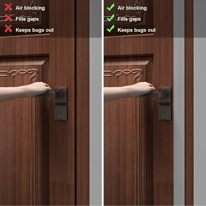 Heavy-Duty 2Inch x 20FT Door Weather Stripping, Extra Thick 2mm Door Draft - Image 6