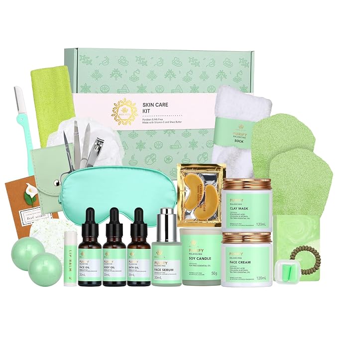 Facial Skin Care Set & Spa Kit by RAROSAACCA