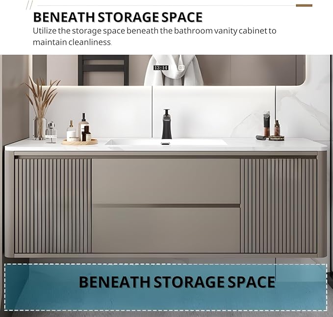 Floating Vanity for Bathroom, 84 Inch Bathroom Vanity - Image 6