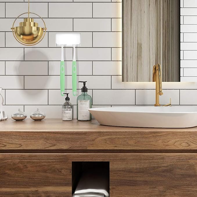 2 Pcs Toothbrush Holder Wall Mounted - Image 5