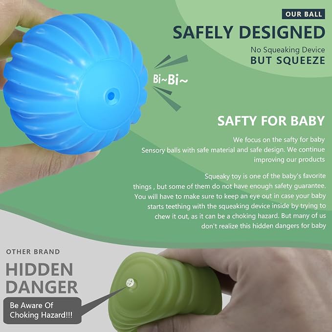 Sensory Balls for Baby Sensory Baby Toys 6 to 12 Months for Toddlers 1-3 - Image 2