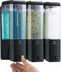Shampoo and Conditioner Dispenser 3 Chamber No Drill Shampoo Dispenser by BoundlessHomeInfiniteLiving