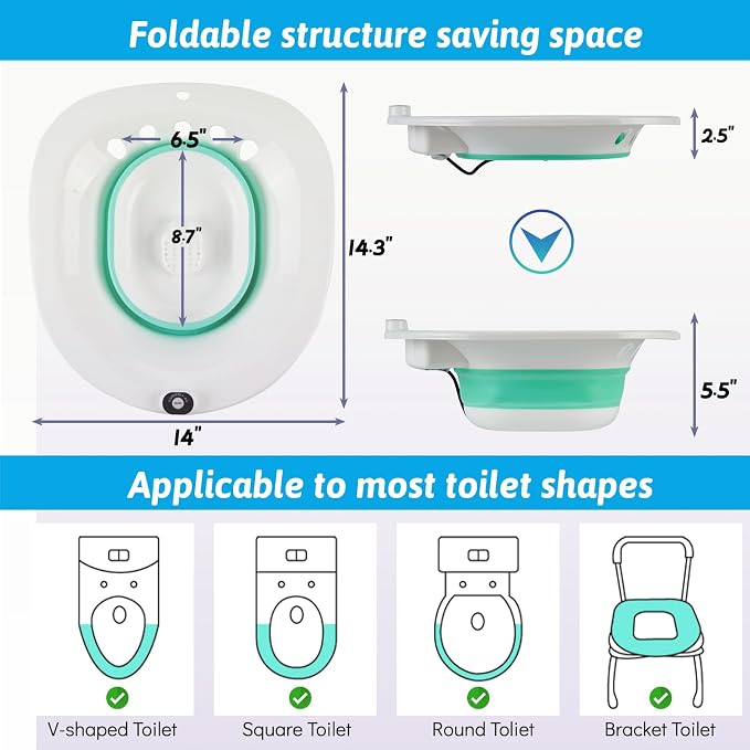 Sitz Bath, Sitz Bath for Toilet, Electric Sitz Bath for Hemorrhoids Men and - Image 4