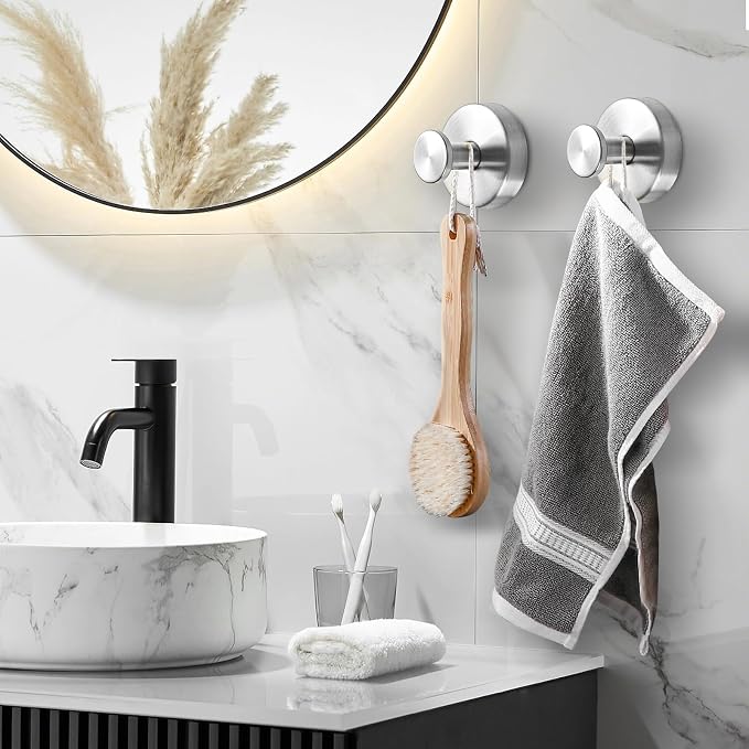 BKV Suction Cup Hooks for Glass Window, Removable Shower Hooks for Inside Shower - Image 5