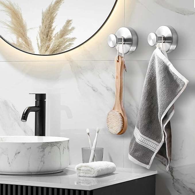 BKV Suction Cup Hooks for Glass Window, Removable Shower Hooks for Inside Shower - Image 6