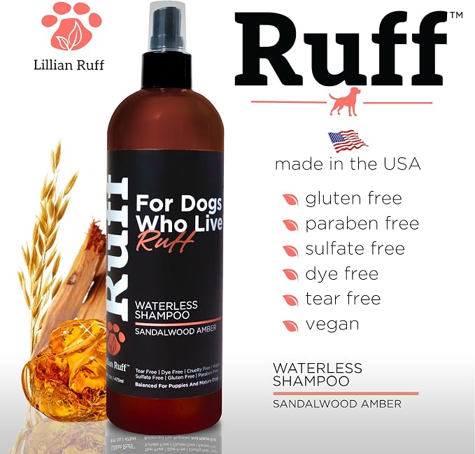 Ruff by Lillian Ruff No-Rinse Waterless Dog Shampoo Spray | Sandalwood Amber | - Image 5