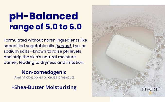 HARP pH-Balanced Body Wash Bar. 100% Syndet. Protects Moisture Barrier - Image 5