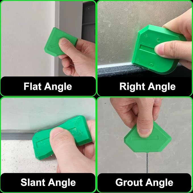 Silicone Caulking Tool Kit, Stainless Steel Caulk Remover & Grout Removal Tool - Image 5