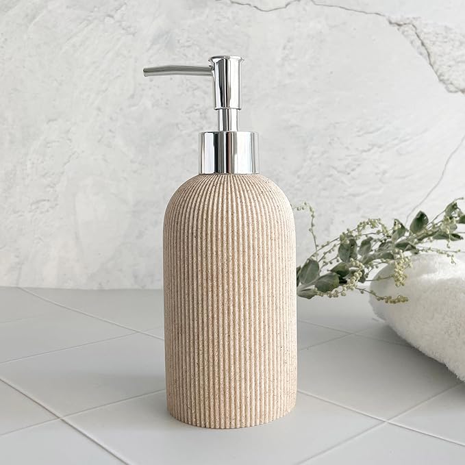 Lunestella Elegant Boho Beige Hand Soap Dispenser - Image 2
