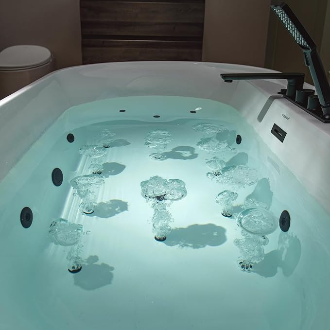 WOODBRIDGE 72" x 35-3/8" Whirlpool and Air Bath Heated Soaking Combination Tub - Image 20