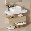 35.4" Floating Bathroom Vanity Wall-Mounted Storage Cabinet Single Piece Set by COGITIL