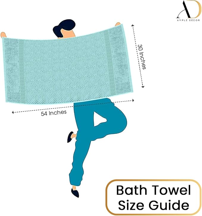Ample Decor Bath Towels for Bathroom Set of 16 100% Cotton Popcorn Textured - Image 5