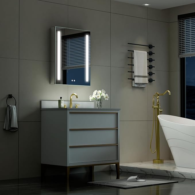 WELLFOR 24" X 30" LED Medicine Cabinet - Image 13
