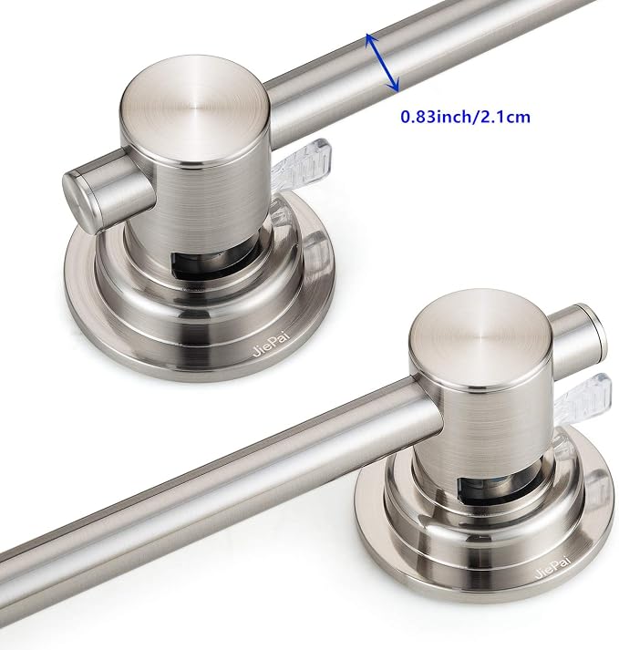 JiePai Extendable 17-28 inch Suction Cup Towel Bar, Bath Shower Towel Holder - Image 3