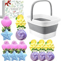 Foot Soaking Tub, Collapsible Bucket, Foot Spa, Foot Bath 16 Pack Foot Soak by Lanwexy