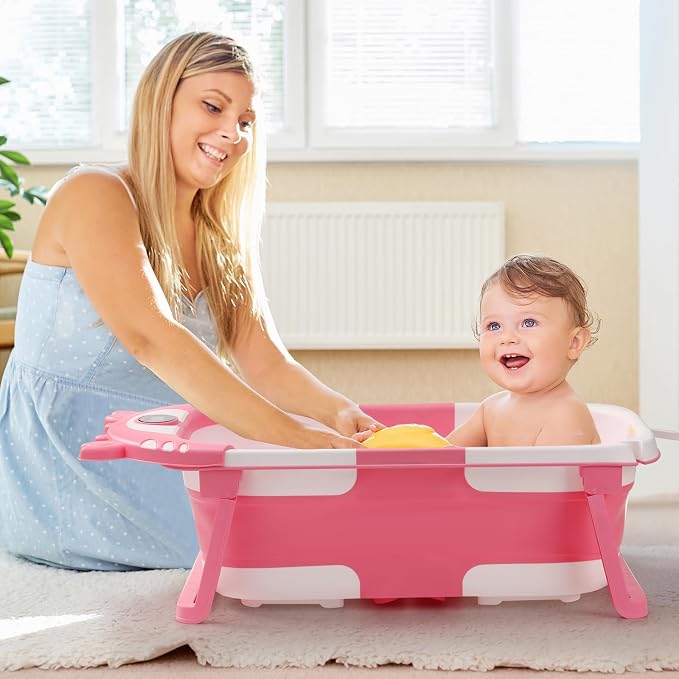 Baby Bathtub, Collapsible Baby Bath Tub - Image 8
