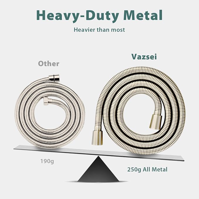 5ft Shower Hose Replacement For Clean 304 Stainless Steel Shower Head Hoses 59 - Image 5