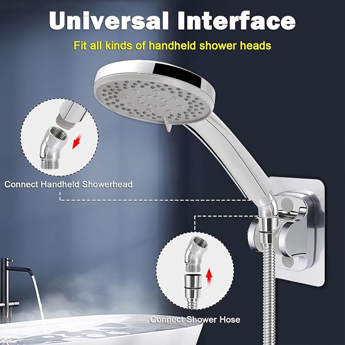 NearMoon Shower Elbow Adapter for Shower Head, Solid Brass 45°G1/2 Male to - Image 6