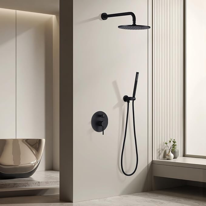 TRUSTMI 12 inch Round Bathroom Luxury Rain Mixer Combo Set Wall Mounted - Image 6