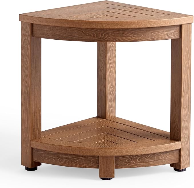 Corner Shower Stool for Shaving Leg, Waterproof Bathroom Shower Bench Seat for by KaimuBench