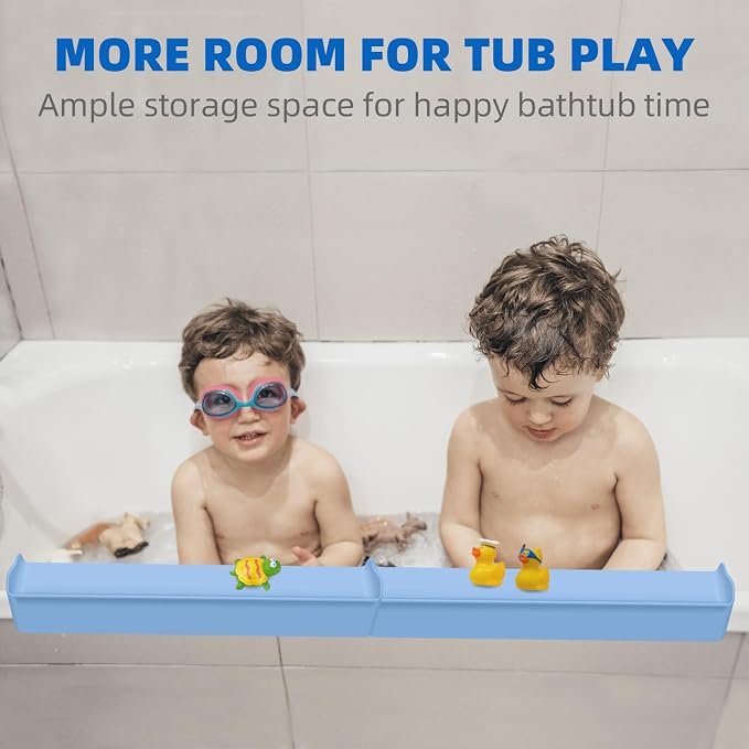 Splash Guard for Bathtub, 3.8" x 3.6" Silicone Bath Tub Splash Guard - Image 2