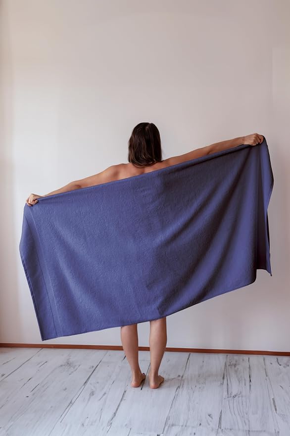 SALBAKOS 100% Turkish Cotton Extra Large Bath Sheet Set of 2 35x70 inch | - Image 5