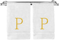 Monogrammed Hand Towel, Personalized Initial Gift, Extra Absorbent 100% Turkish by BareCotton