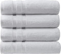 SOFE H&L | Olea Luxury Cotton Turkish Bath Towels Set of 4 White | Premium by SOFEHomeLiving