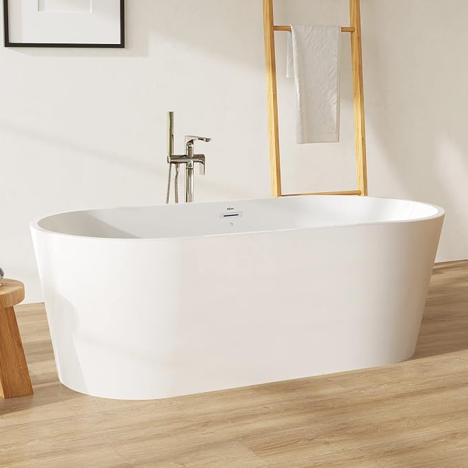 FerdY Shangri-La 67" Acrylic Freestanding Bathtub, Ergonomic Lightweight - Image 2