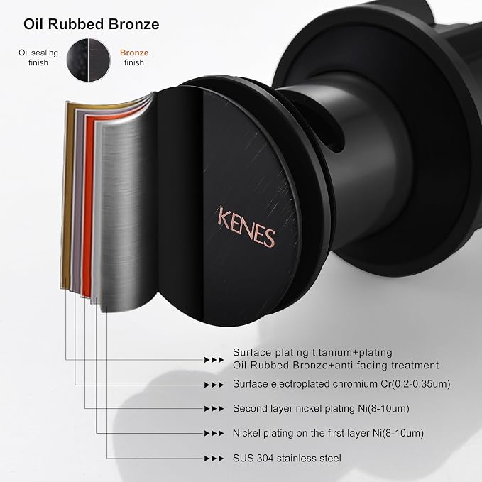 KENES Oil Rubbed Bronze Pop Up Bathroom Sink Drain - Image 8