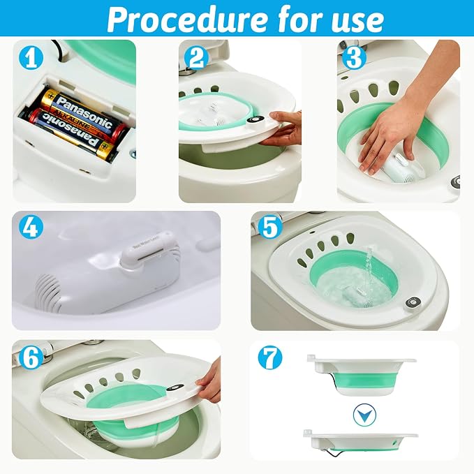 Sitz Bath, Sitz Bath for Toilet, Electric Sitz Bath for Hemorrhoids Men and - Image 6
