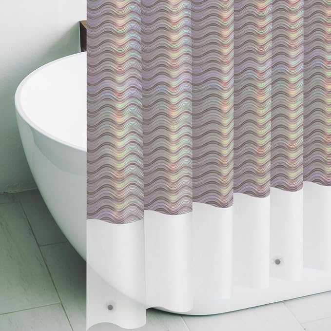 Ga-Geetopia Holographic 3D EVA Shower Curtain Liner Wave, 72x72 Premium Medium - Image 8