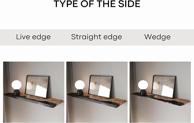 RWA Live Edge Floating Shelf – Unique Wood Floating Shelf - Image 8