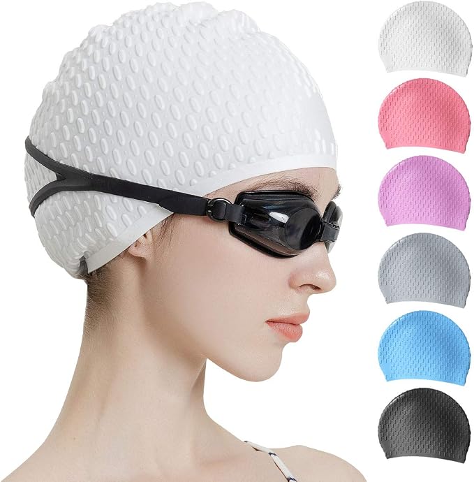 Tripsky Silicone Swim Cap, Comfortable Bathing Cap Ideal by Tripsky