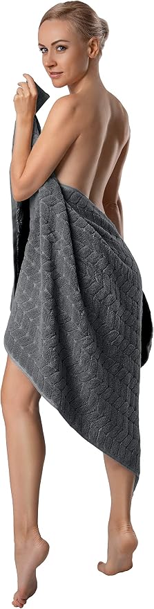 BAGNO MILANO Turkish Bath Towels, Soft Plush Jacquard Luxury Bath Towels - Image 3