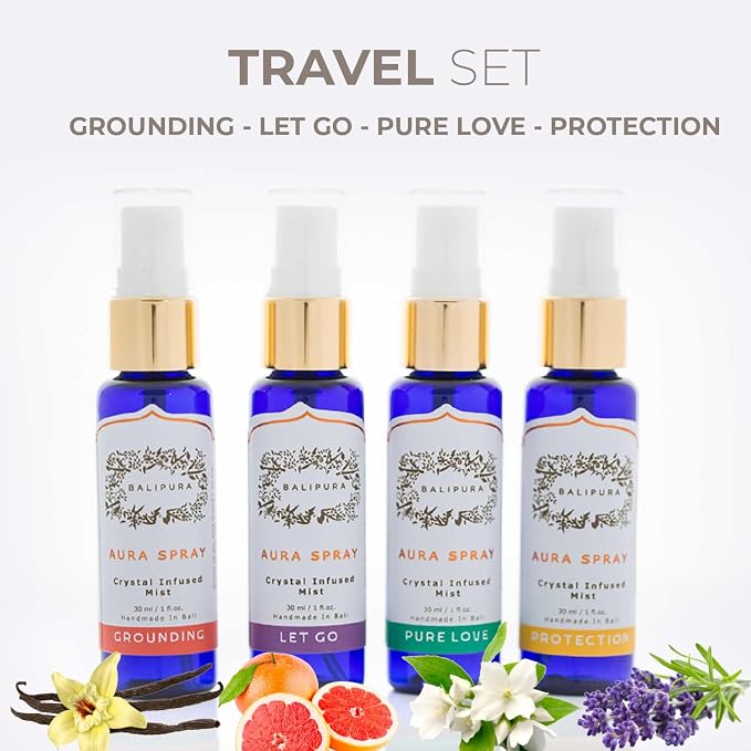 BALIPURA - 4 pc Variety Aura Cleansing Sprays Infused - Organic Essential Oils - Image 2