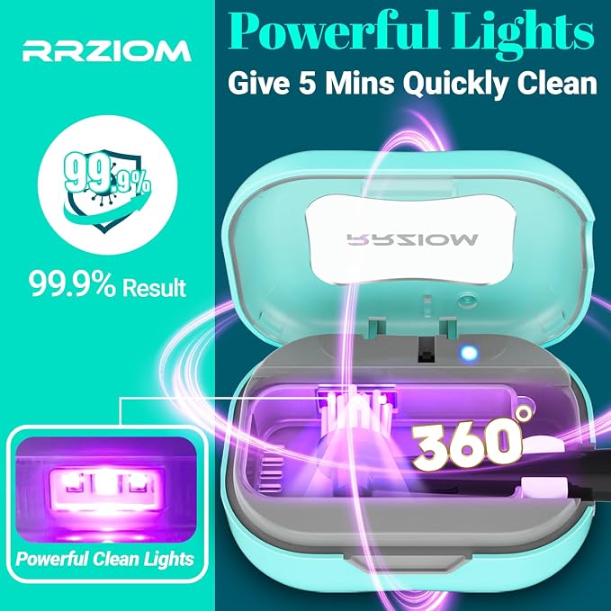 Toothbrush Sanitizer Case, RRZIOM Portable Toothbrush Covers Rechargeable - Image 2